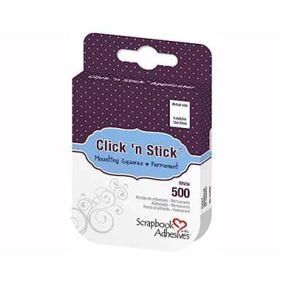 Afbeelding van 3L Click &#039;N Stick Mounting Squares Wit 500 Stuks