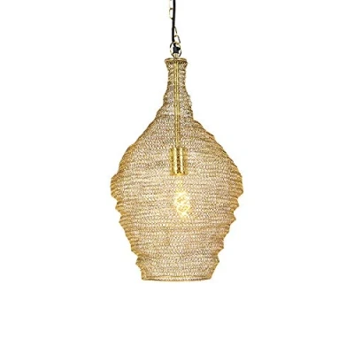 Afbeelding van QAZQA Oosterse hanglamp goud 30 cm Nidum