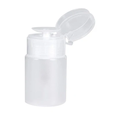 Afbeelding van Nail Dispenser Fles, Push Down Nagellak Remover Pomp Lege Fles Vloeibare Container 60ML (Wit)