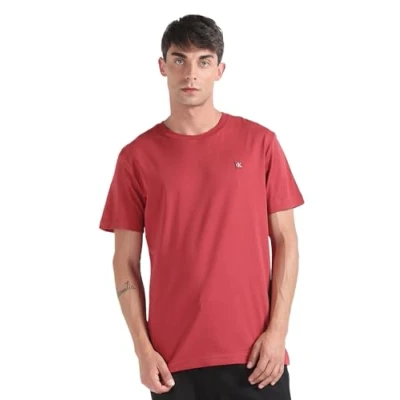 Afbeelding van Calvin Klein Jeans Embro Badge Tshirt basic, Heren, Maat: Small, Garnet