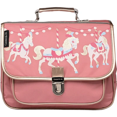 Afbeelding van Kleuterboekentas roze carousel Caramel et Cie Schooltas/Boekentas Smal