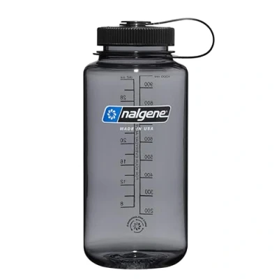 Afbeelding van Waterfles Nalgene Wide Mouth 1000 ml Gray Black cap