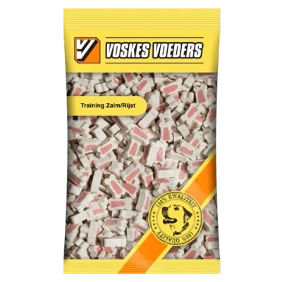 Afbeelding van 2 stuks! hondenvoer training zalm rijst Voskes