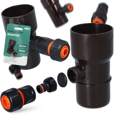 Afbeelding van Millto™ Regenverzamelaar voor Het Verbinden van Regenpijp en Regenton (bruin, 69mm)