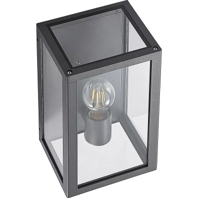 Afbeelding van Lindby buitenwandlamp Giavanna, 28 cm, antraciet, IP44, E27