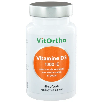 Afbeelding van VitOrtho Vitamine D3 1000 IE Softgels