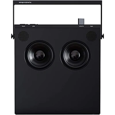 Afbeelding van teenage engineering OB 4 Stereo Luidsprekers, Draagbaar, Bluetooth, WLAN, FM Radio, Langhoudende Batterij met 40 uur Gebruikstijd, Zwart