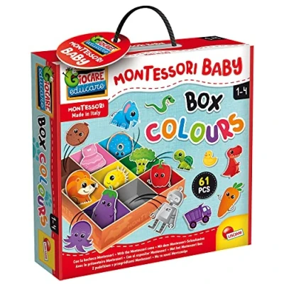 Afbeelding van LISCIANI Kleurenkist Montessori Baby Display Educatief Spel 3D Displaybord Classificatiespel 61 Stukken Voor Kinderen van 1 tot 4 Jaar