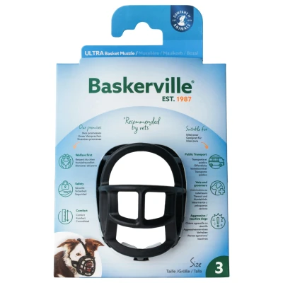 Afbeelding van Baskerville Ultra Basket Muzzle Zwart Hondenopvoeding Nr 3