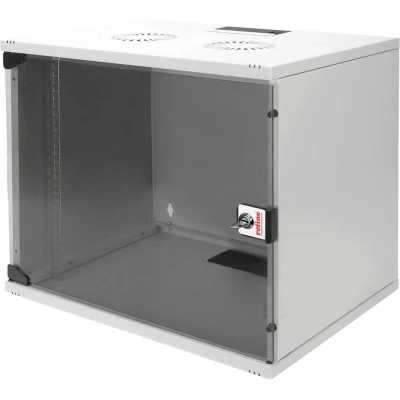 Afbeelding van ROLINE 19 inch wandbehuizing Basic 9 U, 540x400 BxD Bouwpakket grijs