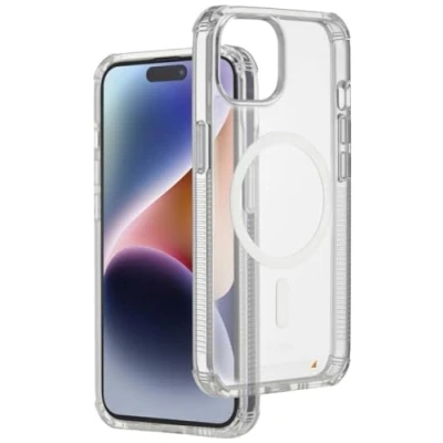 Afbeelding van Hama Extreme Protect MagCase Cover Hoesje geschikt voor iPhone 15 Polycarbonaat Anti slip en flexibel Kras stootbestendig Compatibel met Wireless Charging Transparant