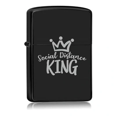 Afbeelding van Aansteker Zwart Social Distancing King