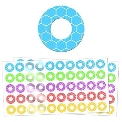 Afbeelding van 2000 Stuks Versterkingsringen Zelfklevend Verstevigde Reinforcement Stickers Ring Labels, Scheurvast 20 Ontwerpen