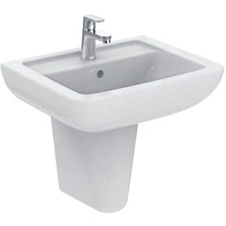 Afbeelding van Ideal Standard Eurovit wastafel 55 cm wit met kraangat/overloop