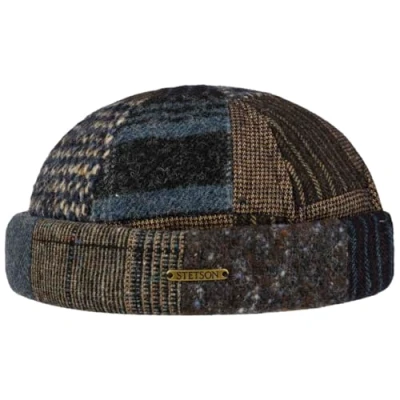 Afbeelding van Stetson Klassieke patchwork dockermuts Made in EU heren herfst winter, bruin blauw, L