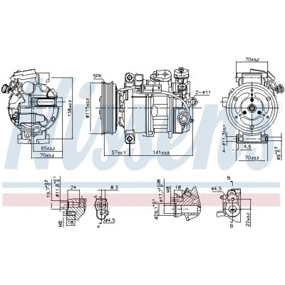 Afbeelding van Nissens Airco compressor 890246