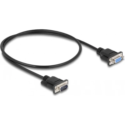 Afbeelding van Delock Seriell Kabel RS 232 D Sub 9 Stecker zu Buchse Nullmodem mit sc
