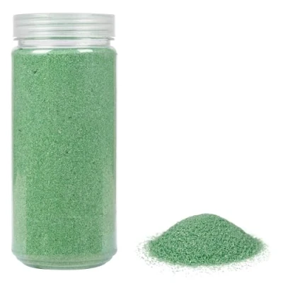 Afbeelding van HEKU Hoogwaardig groen decoratiezand (ca. 750 g), fijne korrel (0,1 0,5 mm), hersluitbare doos, veelzijdig voor decoratie en knutselwerk,