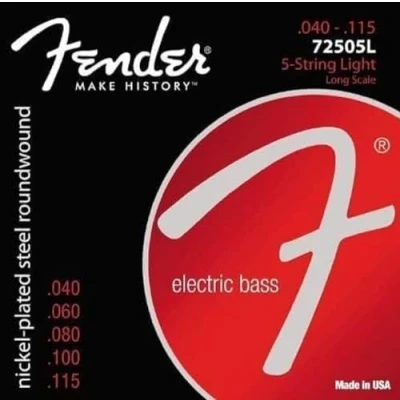Afbeelding van Fender Strings Super 7250 5L 40 115 nikkel Pl., Roenw. Longscale Snarenset voor 5 string basgitaar