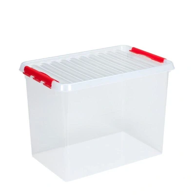 Afbeelding van SUNWARE Q Line Box 72 Liter 600 x 400 420 mm transparant/rood