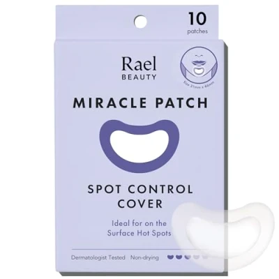 Afbeelding van Rael Pimple Patches Groot, Miracle Large Spot Control Cover Korean Skincare, voor Kin, Wang en Neus, Acne Puistjes Hydrocolloïde Pleister, Vegan &amp; Dierproefvrij (10 stuks)