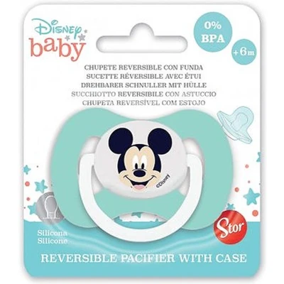Afbeelding van Mickey Mouse Disney Fopspeen 6 / 18 maanden Baby Speenkoord Speen Maat 2 Blauw speendoekje