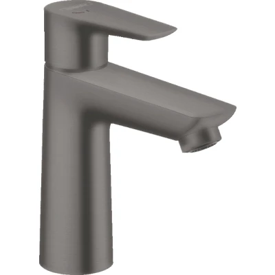 Afbeelding van Hansgrohe talis e wastafelmengkraan eengreeps 1 gats coolstart 110mm zonder afvoergarnituur geborsteld zwart chroom 71714340