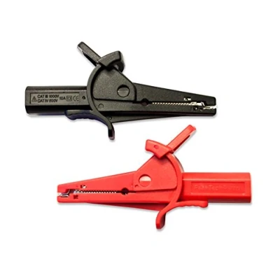 Afbeelding van PeakTech geïsoleerde 4 mm krokodillenklemmen CAT III, 1 stuk, P 7015