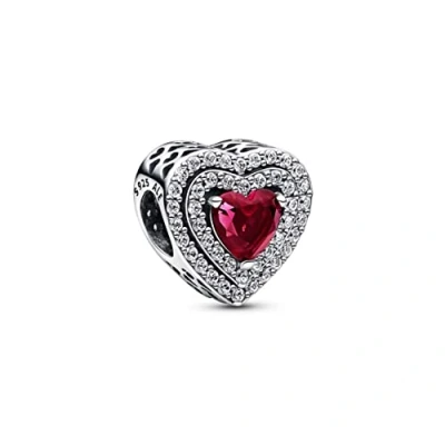 Afbeelding van Pandora 799218C02 Bedel Sparkling Levelled Heart zilver zirconia