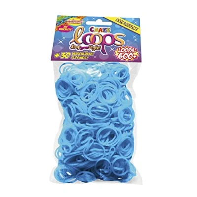 Afbeelding van CRAZE LOOPS 600 Silicone Loom Knoopringen Mega US Trend 100% siliconen veilig huidvriendelijke 50973, verschillende kleuren