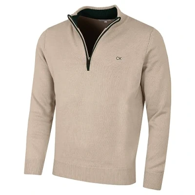 Afbeelding van Calvin Klein Golf Heren Katoenen Trui Latte L