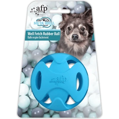 Afbeelding van All For Paws Well Fetch Rubber Ball Large Hondenspeelgoed 8.3x8.3x8.3 cm Blauw