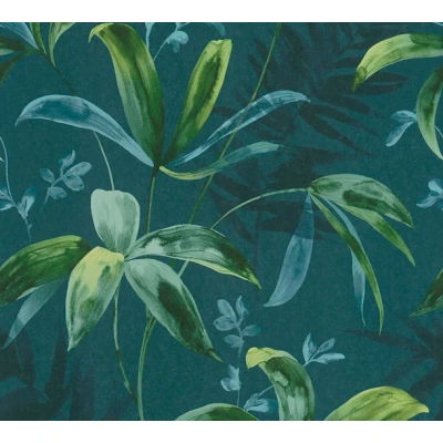Afbeelding van AS Creation AP Jungle Chic 37704 4 377044 Blauw / Groen
