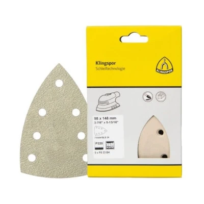 Afbeelding van Klingspor schuurpapier/ driehoek GLS24 98x148mm K120 (5st)