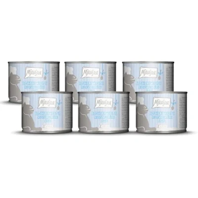 Afbeelding van MjAMjAM premium natvoer voor katten geblancheerde wilde eend met gestoomde pompoen in saus, pak van 6 (6 x 185 g), graanvrij extra vlees