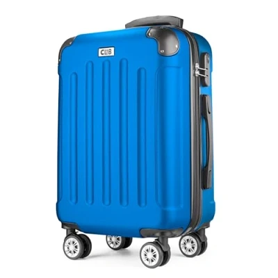 Afbeelding van POSH Hardshell koffer, Koffer &amp; trolleys, rolkoffer, handbagage, reiskoffer met wielen, grote middelgroot, klein, ABS, lichte kofferset, 3 delig in M L XL, blauw, X Large, ABS