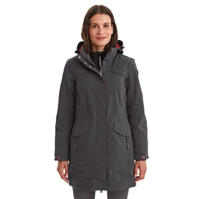 Afbeelding van Killtec Grindavik Wmn Ct functionele parka met afritsbare capuchon, antraciet, 44 EU