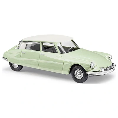 Afbeelding van Busch 48035 H0 Auto Citroën DS19 tweekleurig, geel groen/wit