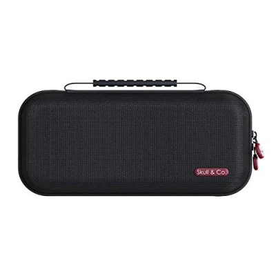 Afbeelding van Skull &amp; Co. Maxcarry hoes voor NeoGrip, GripCase Crystal: draagbare beschermende reiskoffer met harde schaal opbergruimte Nintendo Switch OLED en OG Switch, accessoires zwart