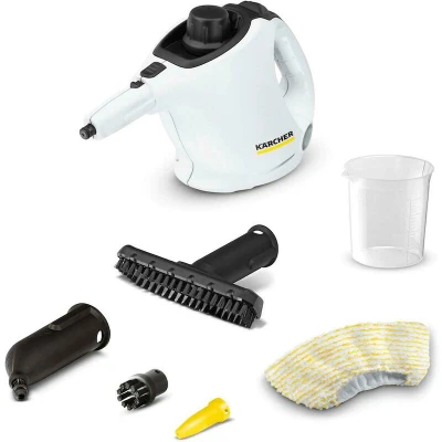 Afbeelding van Kärcher stoomreiniger SC 1 1.200 W Opwarmtijd: 3min. Gebruiksoppervlakte: 20 m² Reservoir 200 ml Microvezeldoek