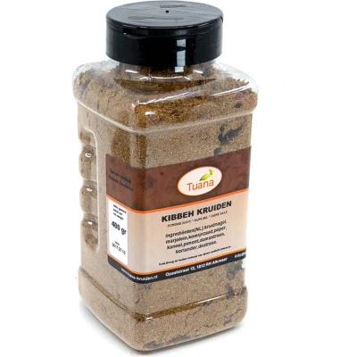Afbeelding van Tuana Kruiden Kibbeh Strooibus 400 Gram Zonder Zout GP0132