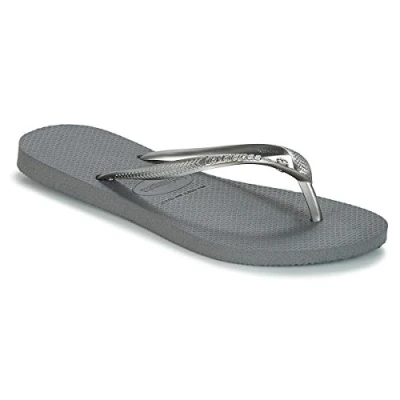 Afbeelding van Havaianas Slim Crystal Glamour Sw dames teenslippers , staalgrijs, 33/34 EU