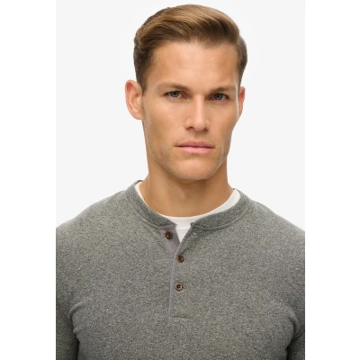 Afbeelding van Superdry Mannen The Merchant Store Kraagloze top Donkergrijs Grootte: L