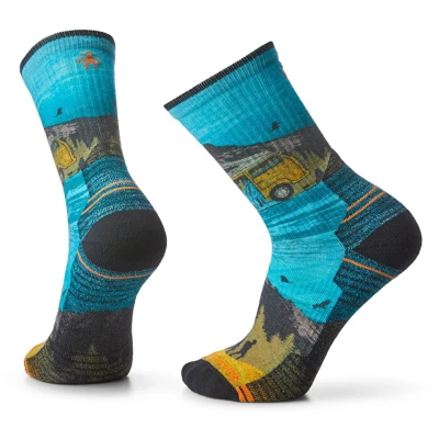 Afbeelding van Sok Smartwool Unisex Hike Light Cushion Great Excursion Print Crew Socks Multi Color L