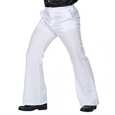 Afbeelding van Widmann Hippie Kostuum Witte Soul Broek John Man Wit / Beige Small Medium Carnavalskleding Verkleedkleding