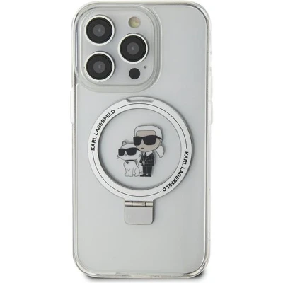 Afbeelding van Karl Lagerfeld Ring Stand &amp; Choupette Hard Case Back Cover met MagSafe voor Apple iPhone 11 / XR Wit