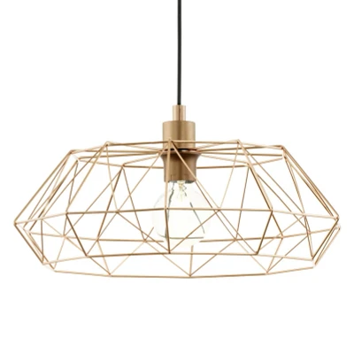Afbeelding van Leen Bakker EGLO Hanglamp Carlton 2 Koperkleur Hanglampen Koperkleurig Staal