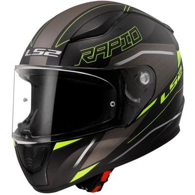 Afbeelding van LS2 FF353 Rapid II Rokku Helm, zwart grijs geel, afmeting XS voor man