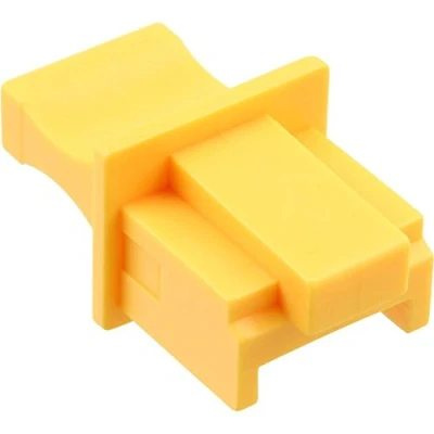 Afbeelding van RJ45 (m) afsluitcovers voor (v) poorten met platte greep 10 stuks / geel