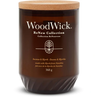 Afbeelding van WoodWick Geurkaars Large ReNew Incense &amp; Myrrh 13 cm / ø 9